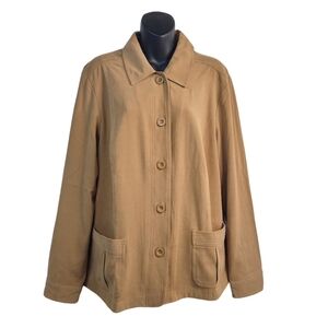 Appleseed's Women's Brown Button Up Jacket Sz 20 NWT